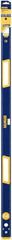 Irwin - 48" Long 3 Vial Box Beam Level - Aluminum, Blue/Yellow, 1 Level & 2 Plumb Vials - A1 Tooling