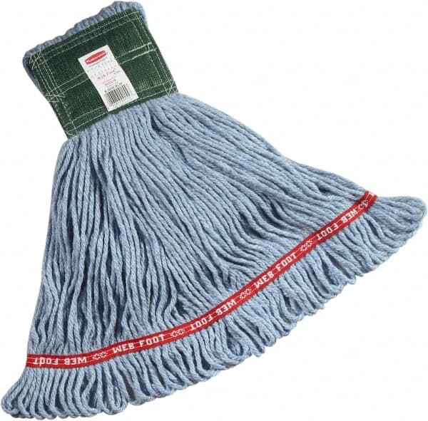 Rubbermaid - 1" Green Head Band, Medium Blended Fiber Loop End Mop Head - 4 Ply, Side Loading Connection - A1 Tooling