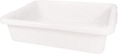 Rubbermaid - 4.6 Gal, White Polyethylene Tote Container - Nesting, 20" Long x 15" Wide x 5" High - A1 Tooling