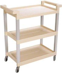 Rubbermaid - 100 Lb Capacity, 16" Wide x 31-1/2" Long x 36" High Standard Utility Cart - 3 Shelf, Plastic, Swivel Casters - A1 Tooling