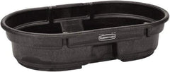 Rubbermaid - 50 Gallon Black Oval Plastic Stock Tank - 12" High x 31" Diam - A1 Tooling