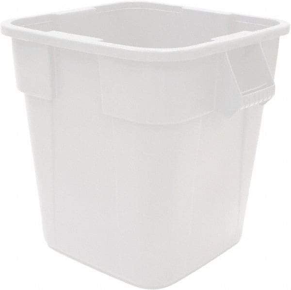 Rubbermaid - 40 Gal White Square Trash Can - Polyethylene, 730mm High x 596.9mm Long x 596.9mm Wide - A1 Tooling