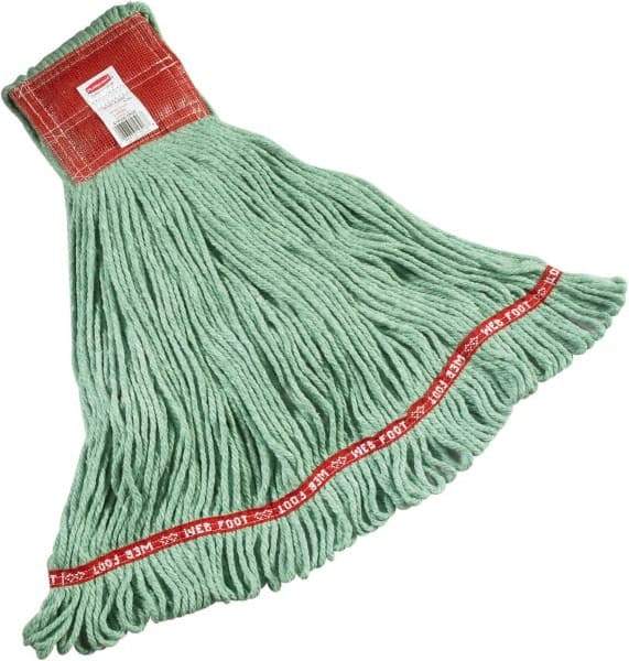 Rubbermaid - 5" Red Head Band, Large Blended Fiber Loop End Mop Head - Clamp Jaw Connection - A1 Tooling