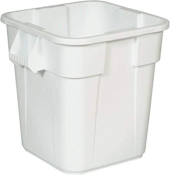 Rubbermaid - 28 Gal White Square Trash Can - Polyethylene, 572mm High x 546.1mm Long x 546.1mm Wide - A1 Tooling