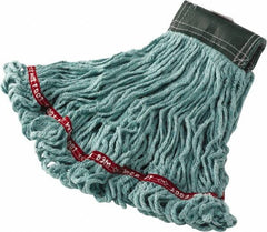 Rubbermaid - 1" Green Head Band, Medium Blended Fiber Loop End Mop Head - 4 Ply, Side Loading Connection - A1 Tooling