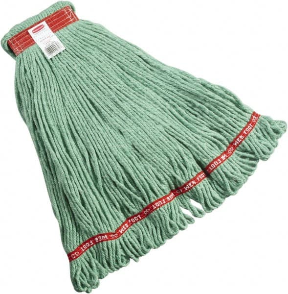 Rubbermaid - 1" Red Head Band, Large Blended Fiber Loop End Mop Head - 4 Ply, Side Loading Connection - A1 Tooling