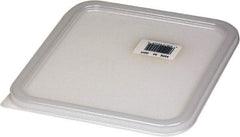 Rubbermaid - 8.8" Long x 8.3" Wide, Rectangular Polyethylene Lid - Corner-Pull Tab, Use with FG630200, FG630400, FG630600, FG630800, FG9F0400, FG9F0500, FG9F0600 - A1 Tooling