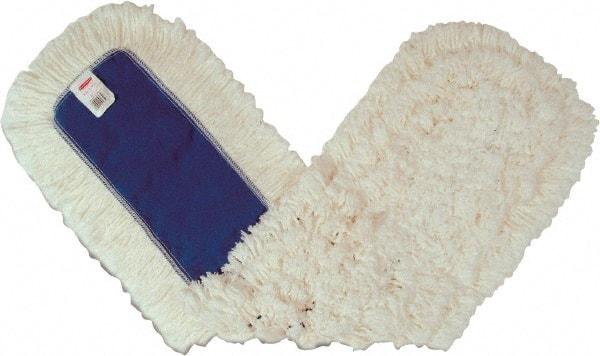 Rubbermaid - 36" Long x 5" Wide Cotton Dust Mop Head - Envelope Connection, White, Cut-End Head, Launderable - A1 Tooling