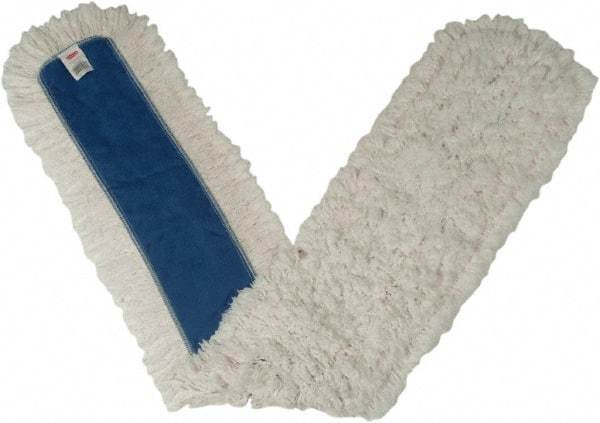 Rubbermaid - 60" Long x 5" Wide Cotton Dust Mop Head - Envelope Connection, White, Cut-End Head, Launderable - A1 Tooling