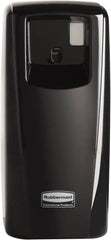 Rubbermaid - 0.019 Cu Ft Coverage, Black Metered Aerosol Dispenser - D Battery Required - A1 Tooling