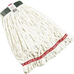 Rubbermaid - 1" Green Head Band, Medium Blended Fiber Loop End Mop Head - Side Loading Connection - A1 Tooling