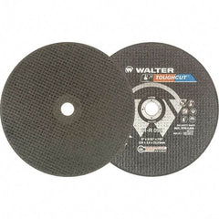 WALTER Surface Technologies - 9" 30 Grit Aluminum Oxide Cutoff Wheel - 3/32" Thick, 7/8" Arbor, 6,600 Max RPM, Use with Angle Grinders - A1 Tooling