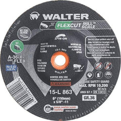 WALTER Surface Technologies - 6" Diam, 36 Grit Surface Grinding Wheel - A1 Tooling