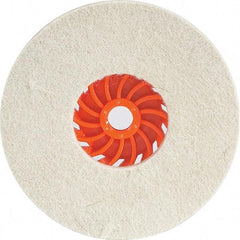 WALTER Surface Technologies - 5" Diam x 1/2" Thick Unmounted Buffing Wheel - Felt Cup Disc, 5/8-11 Arbor Hole, Hard Density - A1 Tooling