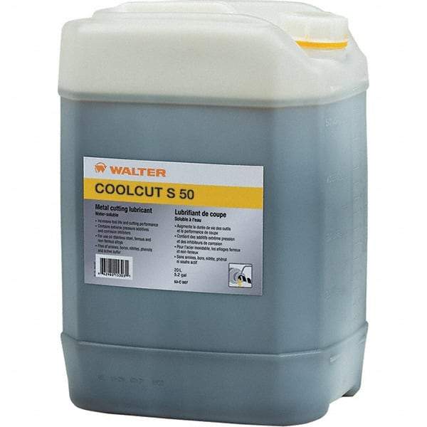 WALTER Surface Technologies - CoolCut, 20 L Bottle Cutting Fluid - Liquid, For Broaching, Drilling, Milling, Reaming, Sawing, Shearing, Tapping - A1 Tooling