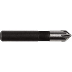 Irwin - 1/4" Head Diam, 1/4" Shank Diam, 5 Flute 82° High Speed Steel Countersink - A1 Tooling