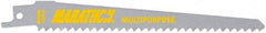 Irwin Blades - 6" Long, Bi-Metal Reciprocating Saw Blade - Straight Profile, 6 Fleam TPI, Toothed Edge, Tang Shank - A1 Tooling