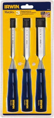 Irwin - 3 Piece Wood Chisel Set - Polypropylene, Sizes Included 1/2 to 1" - A1 Tooling