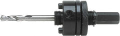 Irwin Blades - 1-1/4 to 6" Tool Diam Compatibility, Hex Shank, Steel Integral Pilot Drill, Hole Cutting Tool Arbor - 3/8" Min Chuck, Hex Shank Cross Section, Threaded Shank Attachment, For Hole Saws - A1 Tooling