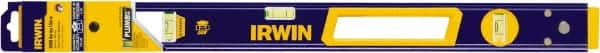 Irwin - Magnetic 24" Long 3 Vial Box Beam Level - Aluminum, Blue/Yellow, 1 Level & 2 Plumb Vials - A1 Tooling