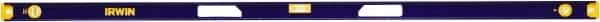 Irwin - 72" Long 3 Vial I-Beam Level - Aluminum, Blue/Yellow, 1 Plumb & 2 Level Vials - A1 Tooling