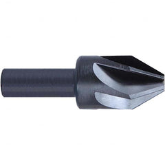 Melin Tool - 3/4" Head Diam, 1/2" Shank Diam, 6 Flute 60° High Speed Steel Countersink - A1 Tooling