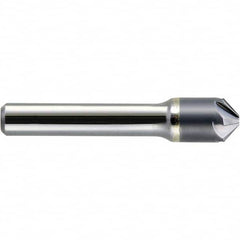 Melin Tool - 3/16" Head Diam, 3/16" Shank Diam, 6 Flute 120° Solid Carbide Countersink - A1 Tooling