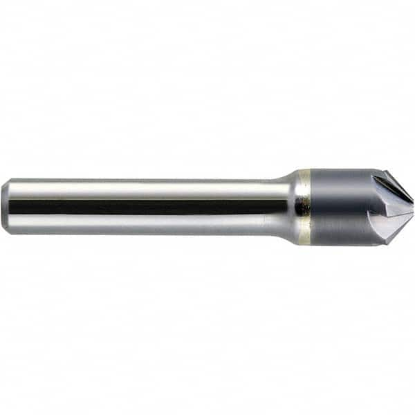 Melin Tool - 5/8" Head Diam, 3/8" Shank Diam, 6 Flute 120° Solid Carbide Countersink - A1 Tooling