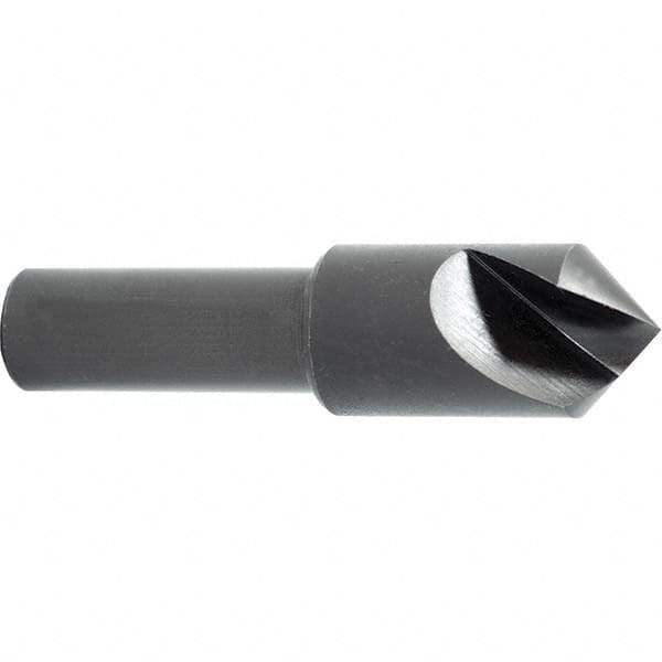 Melin Tool - 1/2" Head Diam, 1/4" Shank Diam, 1 Flute 120° High Speed Steel Countersink - A1 Tooling