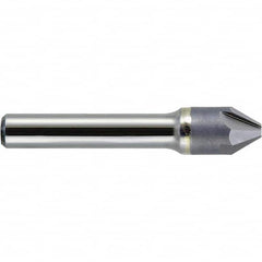 Melin Tool - 1/8" Head Diam, 1/8" Shank Diam, 4 Flute 60° Carbide-Tipped Countersink - A1 Tooling