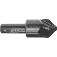 Melin Tool - 1" Head Diam, 1/2" Shank Diam, 4 Flute 120° High Speed Steel Countersink - A1 Tooling