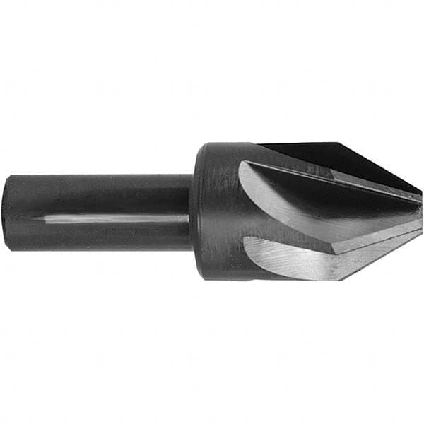 Melin Tool - 5/8" Head Diam, 3/8" Shank Diam, 6 Flute 90° High Speed Steel Countersink - A1 Tooling