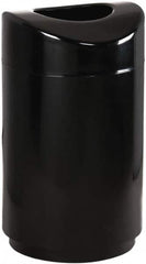 Rubbermaid - 30 Gal Black Round Decorative Waste Receptacle With Top - Metal, 851mm High - A1 Tooling