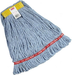 Rubbermaid - 1" Yellow Head Band, Small Blended Fiber Loop End Mop Head - Side Loading Connection - A1 Tooling