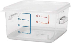 Rubbermaid - Square, Clear Polycarbonate Food Storage Container - 4.8" High x 8.8" Wide x 8.8" Long - A1 Tooling