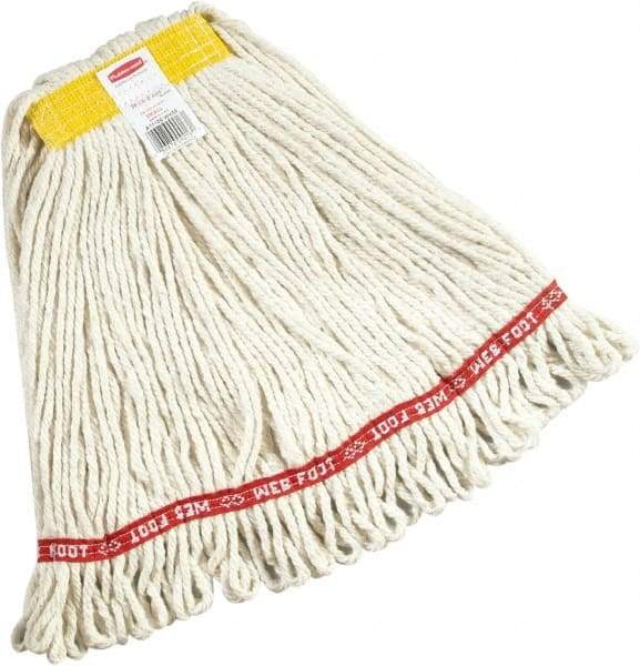 Rubbermaid - Yellow Head Band, Small Blended Fiber Loop End Mop Head - 4 Ply, Screw On Connection - A1 Tooling