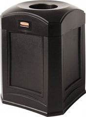 Rubbermaid - 35 Gal Black Square Decorative Waste Receptacle With Top - 31" High x 609.6mm Long x 24" Wide - A1 Tooling