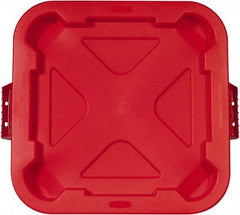 Rubbermaid - Square Lid for Use with 28 Gal Square Trash Cans - Red, Polyethylene, For Brute Trash Cans - A1 Tooling