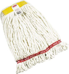 Rubbermaid - 1" Yellow Head Band, Small Blended Fiber Loop End Mop Head - Side Loading Connection - A1 Tooling