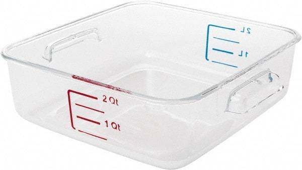 Rubbermaid - Square, Clear Polycarbonate Food Storage Container - 2.7" High x 8.8" Wide x 8.8" Long - A1 Tooling