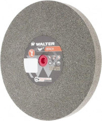 WALTER Surface Technologies - 60 Grit Aluminum Oxide Bench & Pedestal Grinding Wheel - 10" Diam x 1" Hole x 1" Thick, 2500 Max RPM, Fine Grade, Vitrified Bond - A1 Tooling