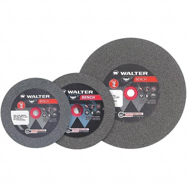 WALTER Surface Technologies - 24 Grit Aluminum Oxide Bench & Pedestal Grinding Wheel - 8" Diam x 1" Hole x 1-1/4" Thick, 3600 Max RPM, Coarse Grade, Vitrified Bond - A1 Tooling