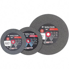 WALTER Surface Technologies - 24 Grit Aluminum Oxide Bench & Pedestal Grinding Wheel - 8" Diam x 1" Hole x 1" Thick, 3600 Max RPM, Coarse Grade, Vitrified Bond - A1 Tooling