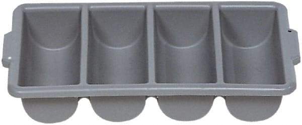 Rubbermaid - 4 Compartment, 21-1/4 Inch Wide x 11-1/2 Inch Deep x 3-3/4 Inch High, Cutlery Bin - Plastic, Gray - A1 Tooling