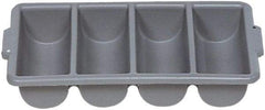 Rubbermaid - 4 Compartment, 21-1/4 Inch Wide x 11-1/2 Inch Deep x 3-3/4 Inch High, Cutlery Bin - Plastic, Gray - A1 Tooling