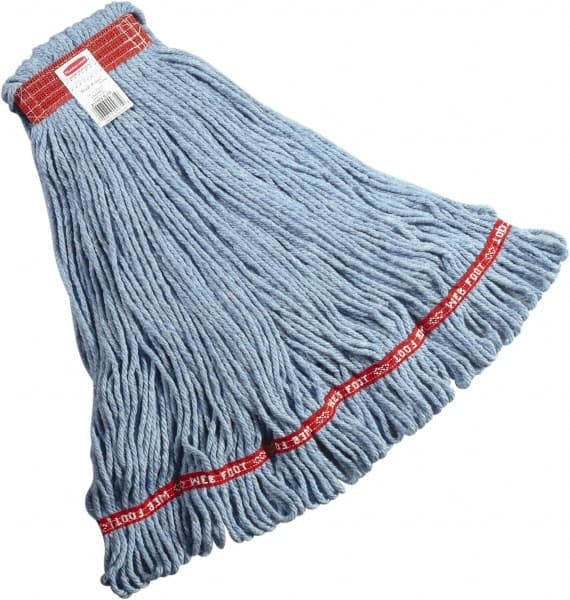 Rubbermaid - 1" Red Head Band, Large Blended Fiber Loop End Mop Head - 4 Ply, Side Loading Connection - A1 Tooling