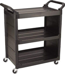 Rubbermaid - 150 Lb Capacity, 18-5/16" Wide x 34" Long x 36-5/8" High Standard Utility Cart - 3 Shelf, Plastic, Swivel Casters - A1 Tooling