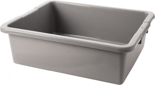 Rubbermaid - 4.6 Gal, Gray Polyethylene Tote Container - Nesting, 20" Long x 15" Wide x 5" High - A1 Tooling