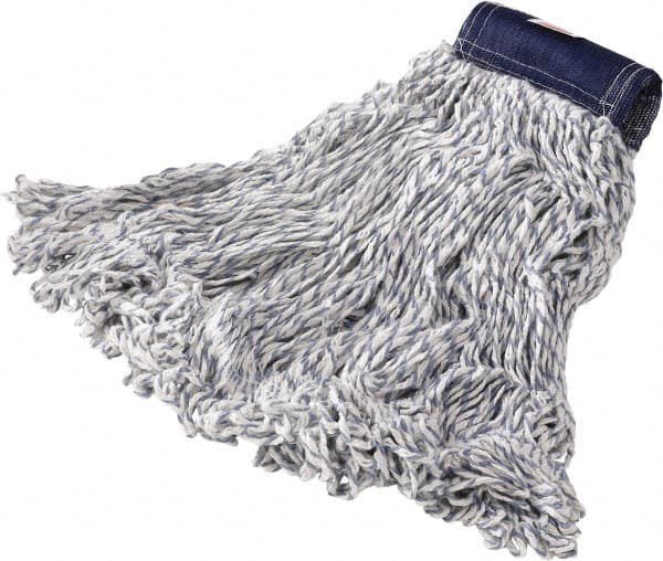 Rubbermaid - Blue Head Band, Large Blended Fiber Loop End Mop Pad - Quick Change Connection - A1 Tooling