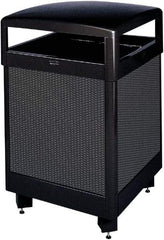 Rubbermaid - 38 Gal Black Square Decorative Waste Receptacle With Top - Steel, 40" High x 660.4mm Long x 26" Wide - A1 Tooling